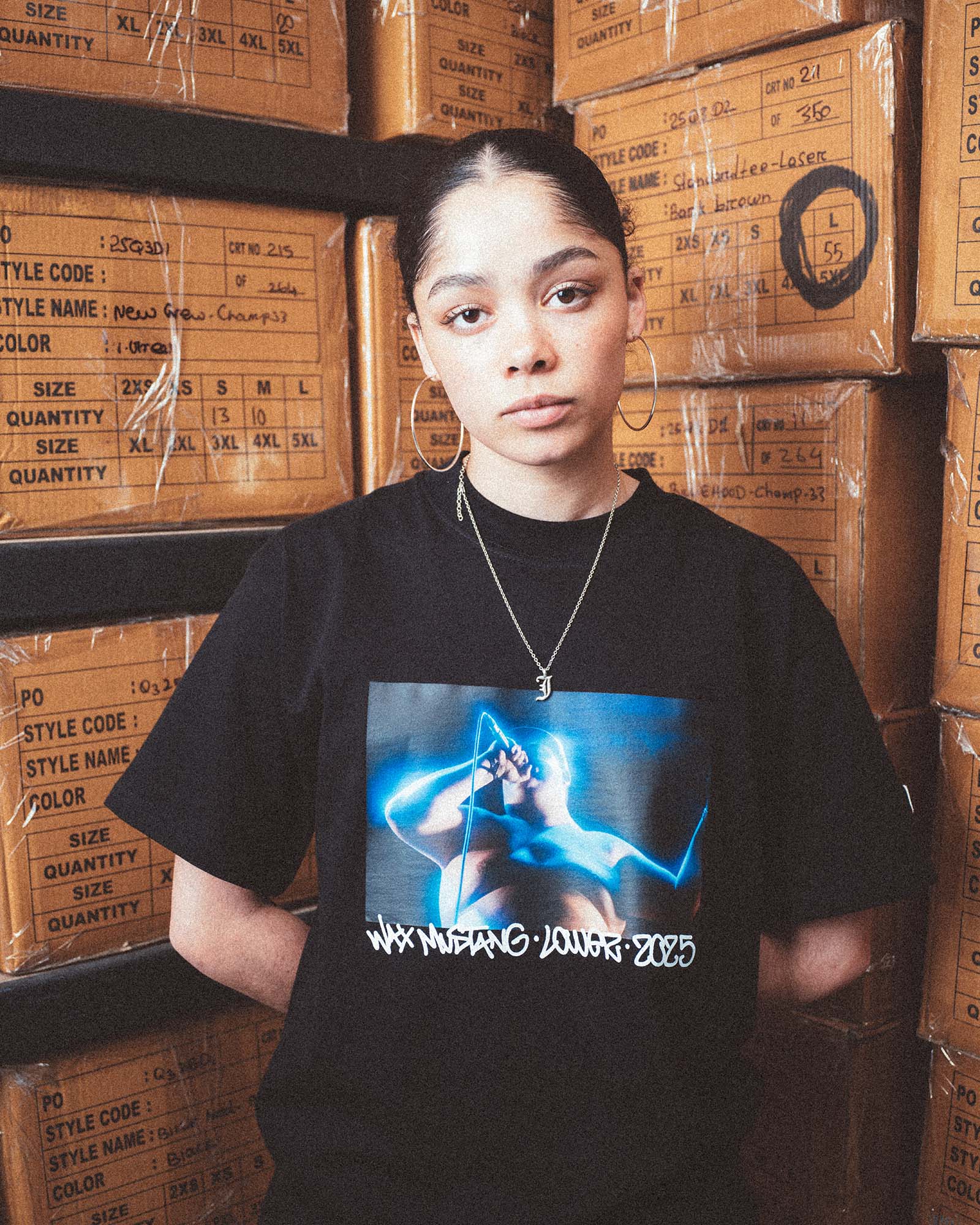 BEEFY TEE 2.0 - LOWER X WAX MUSTANG - PHOTO PRINT