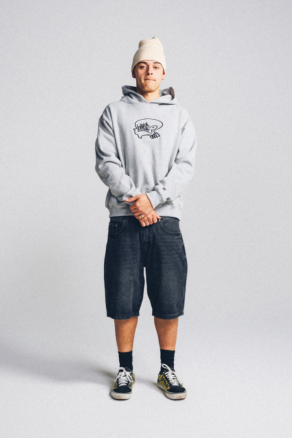 Baggy Denim Shorts - Cleansed Black