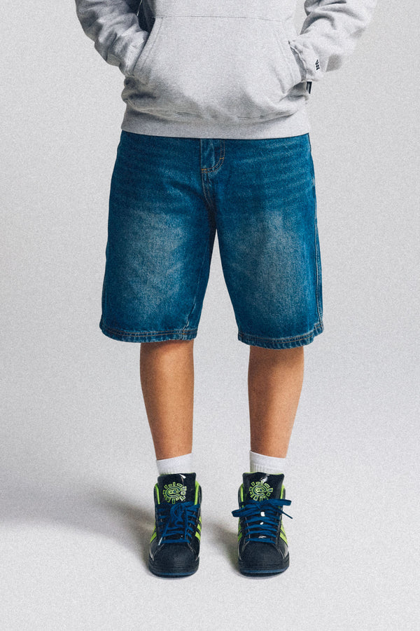 Baggy Denim Shorts - Cleansed Blue